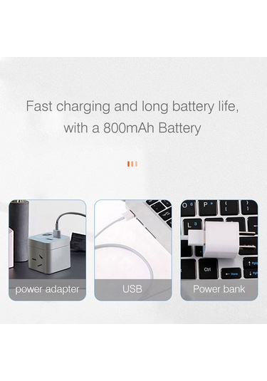 Maiyame 4 Kafa Usb Akıllı Darbe Isıtmalı Boyun Massaj Cihazı - 5 Modlu Beyaz Boyun Rahatlatıcı Beyaz