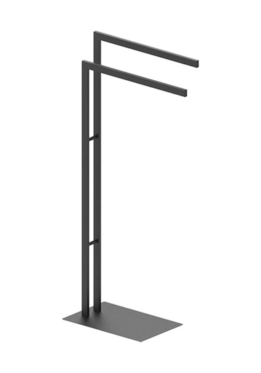 Ayaklı Havluluk, İkili, 38 X 80.5h X 18 Cm - Mat Siyah Mat Siyah