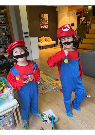 Super Mario Kostum - Super Mario Kostüm 105-125 Cm