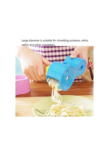 Pazly Cbtx Spiral Çift Başlı Rende Kalemtıraşlı Mutfak Aleti Pembe, Küçük Ve Pratik Pembe