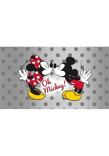 Taç Lisanslı Çocuk Halısı Mickey And Minnie 80X140