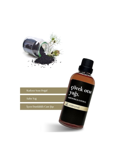 Sabunal Çörek Otu Yağı 100 ML - Soğuk Sıkım Doğal Bakım Yağı