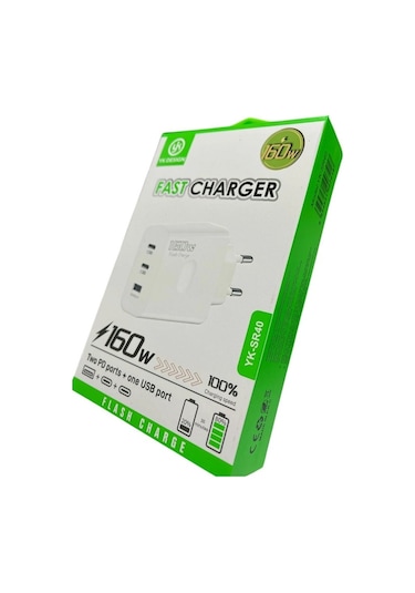 Yk Design Yk-sr40 160w Usb+pd Şarj Başlığı Veyaz