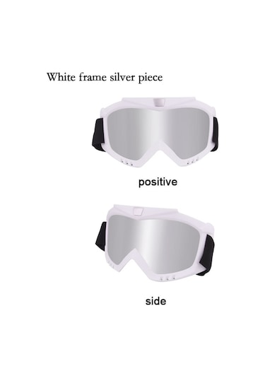 Wezone Kask Uyumlu Offroad Gözlükleri - 368 Model Kırılmaz Pc Lensli 11 Renkli - Toz Ve Rüzgar Koruyucu Moto Spor Gözlüğü Kırmızı Çerçeve Renkli Cam