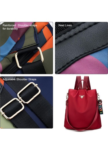 Hırsızlığa Karşı Dayanıklı Sırt Çantası Kadın Çantası Öğrenci Okul Çantası Günlük Tüm Uyumlu Çapraz Seyahat Sırt Çantası Naylon Kumaş Seyahat Çantası Kırmızı Kolye Gönder Kırmızı Hırsızlığa Karşı Dayanıklı Sırt Çantası Kadın Çantası Öğrenci Okul Çantası Günlük Tüm Uyumlu Çapraz Seyahat Sırt Çantası Naylon Kumaş Seyahat Çantası Kırmızı Kolye Gönder Kırmızı