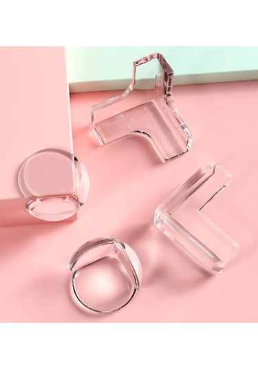 10 Adet Güvenliği Aydınlık Silikon Koruyucu Masa Köşe Kenar Koruma Kapağı Elekt L Shape-10pcs L Shape-10pcs Çok Renkli