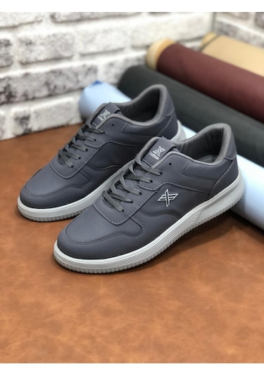 Luttoon Büyük Numara 45-46-47-48 Ortopedik Erkek Spor Ayakkabı Gri