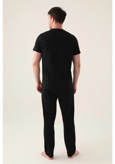 Arnetta 3010 Kısa Kol Erkek Pijama Takım Siyah