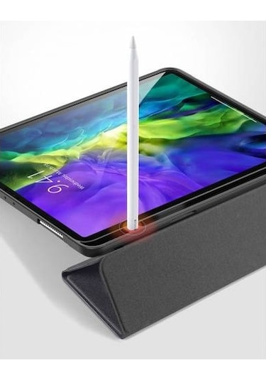 Polham Apple Uyumlu iPad  Pro 12.9 Kılıf 2020-2018 Kalem Ye