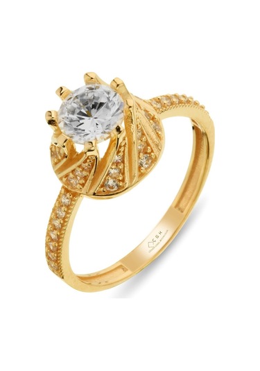 Sevgililer Günü Tektaş Altın Yüzük (367136775)