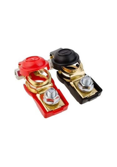 Novahub Kırmızı-siyah Saf Bakır Akü Klemensi, 500a 1 Çift, Yalıtımlı Kablo Başlığı