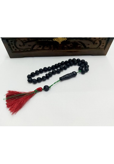 Miski Amber Balina Kusmuğu Küre Kesim Tesbih 10x10 26.4gr