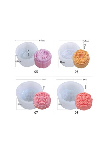 Bisküvi Kalıpları Kurabiye Orta Sonbahar Ay Kek Kalıbı Kristal Ka Diğer