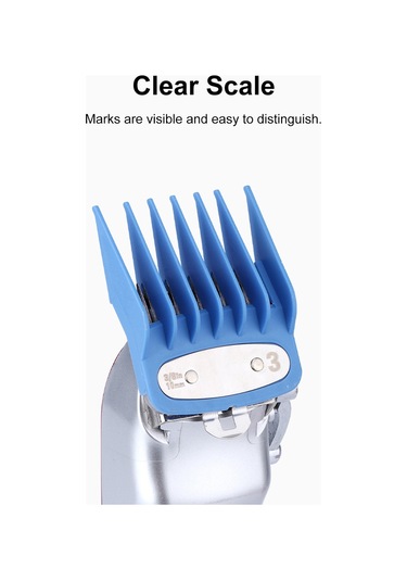 Vkemall 8 Renkli Farklı Uzunluklu Saç Kesim Rehberi Taramaları Seti - Saç Makinesi Aksesuarı 1.5mm-19mm