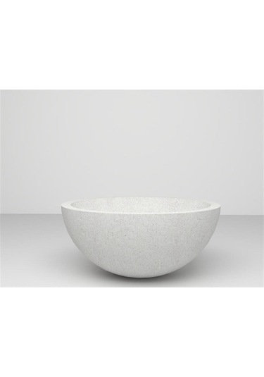 Nuano Consept Eksen Serisi Yuvarlak Saksı Beyaz 30x15