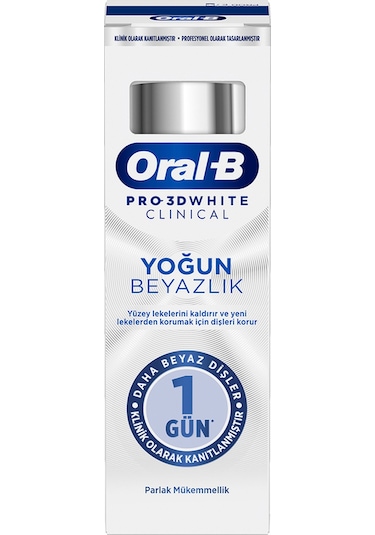 Oral-B Pro 3D White Clinical Yoğun Beyazlık Parlak Mükemmellik Diş Macunu 75 ML