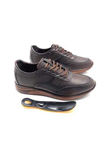 Umut Büyük Numara Hakiki Deri Ortopedik Kahve Erkek Ayakkabı Kahverengi