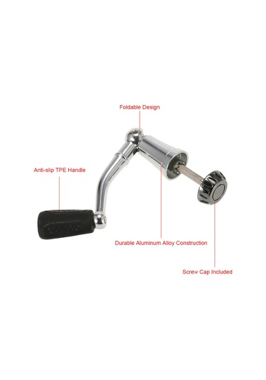 Lemestar Alüminyum Spinning Makine Kolu - Geri Döndürülebilir Kollü, Kırık/eski Kollar İçin Yerine Geçici, Gümüş Renk, Küçük Boyut