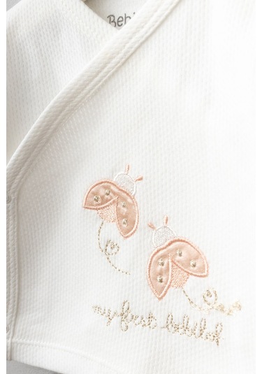 Bebitof 10parça Sevimli Uğur Böceği Desenli Kutulu Yenidoğan Hastane Çıkışı Pembe