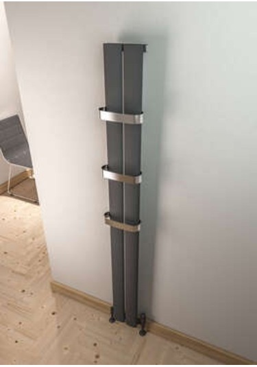 Warma Serez Dikey Alüminyum Radyatör 185x1800 Pütürlü Antrasit 7946