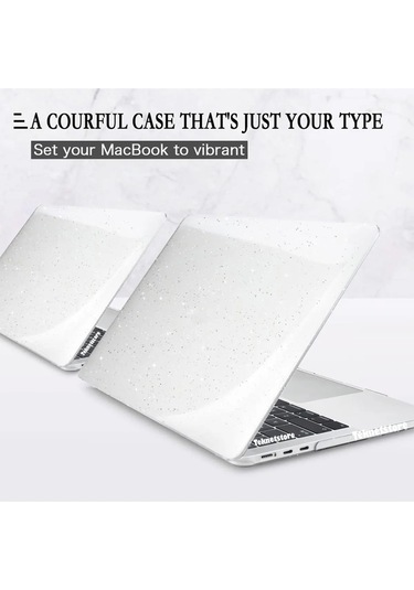 Macbook Uyumlu Pro 14 İnç M4/pro/max A3401 A3112 A3185 Uyumlu Şeffaf Kılıf Koruyucu Parlak Kapak Simli