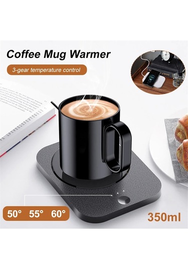 Usb Bardak Isıtıcı Su Kupası Isıtıcı 3 Vites Isıtma Ev Ofis Kış İçin Siyah