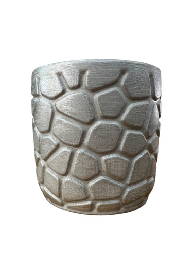 Bitki Tasarımı Ev Dekorasyon Gümüş Taş Desen Beton Saksı Çiçeklik Saksılık