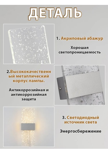 Yonlux Led Duvar Lambası Braso, Kablolu Led Lamba 462700558 Gri