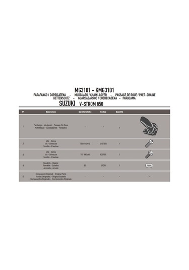 Gıvımg3101suzukıdl650v-strom 11-16 Zincirmuhafazaveçamurluk