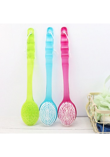 Tenfowee Uzun Saplı Duş Fırçası, Yumuşak Tüy Ve Masaj Fonksiyonu, Islak/kuru Kullanım, Ölü Deri Kaldırıcı, Kan Dolaşımını Artırıcı, Unisex Kırmızı Kırmızı