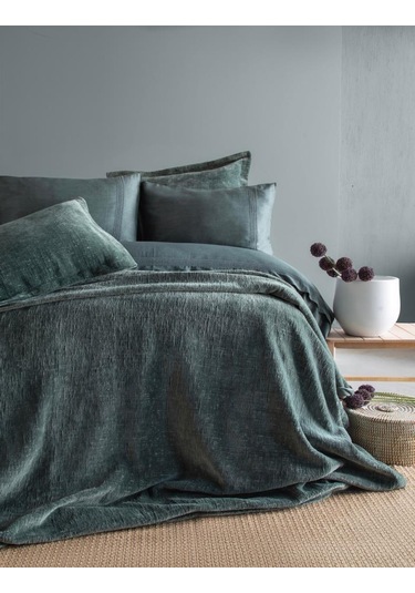Apricitas Home Paris Yeşil Yatak Örtülü Nevresim Set Çift Kişilik Yeşil