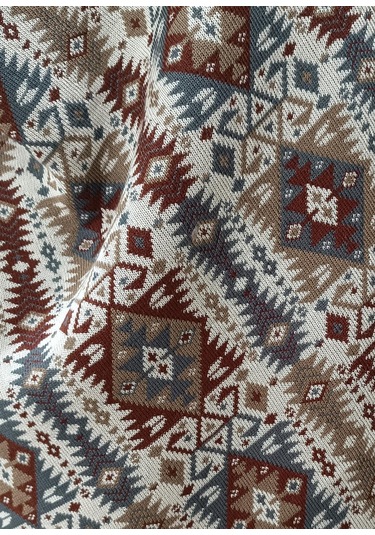 Uludağ Triko Kadın Taş Etnik Desenli Kilim Şal