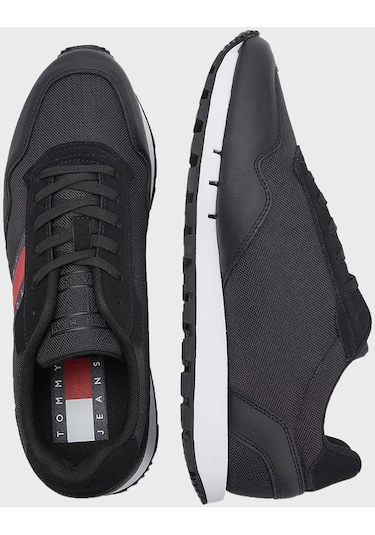 Tommy Hilfiger Erkek Ayakkabı EM0EM01081 BDS SİYAH-BEYAZ Beyaz
