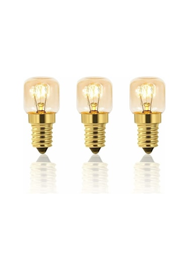 3'lü Paket 25w Kısılabilir Fırın Lambası, E14 T22, 25w Akkor Ampul, Y
