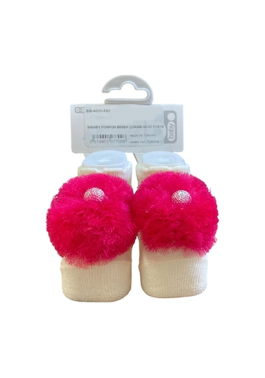 Bibaby Ponpon Bebek Çorabı 68337 Fuşya