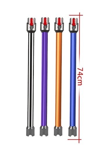 Cbtx V10 Dijital Slim/v12 Elektrikli Süpürge 74 Cm Uzatma Direği Metal Düz Boru Aksesuarları Siyah