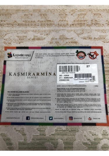 Kaşmir Halı Armina 160X235 Ae 0359 Patchwork Pudra Vizon 4 M2 Hal