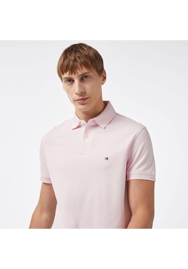 Tommy Hilfiger Erkek Pembe Polo-13163 Pembe