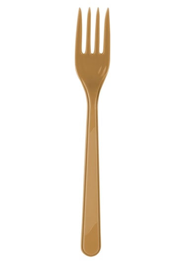 Plastik Gold Altın Renkli Lüx Parti Doğum Günü Çatal - 18 Cm. - 75 Adet Altın