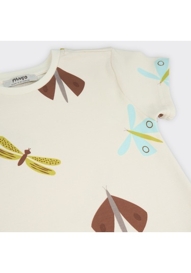 Kız Çocuk Desenli Pijama Takımı Bej 2411gk39003-4525 001