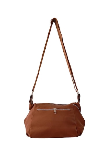 Mygeppetobag Suni Deri Bayan Çapraz Çanta -omuz Çantası Taba