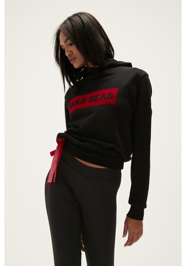 Bad Bear 22.04.12.007 Flog Hoodıe Kadın Hoodıe Sweat Shirt 22.04.12.007-R11001 Siyah