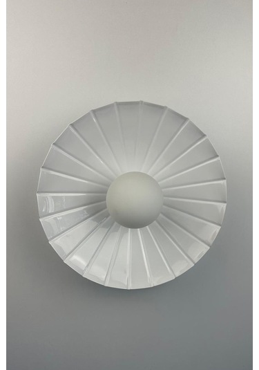 Mirvu Beyaz Metal Aplik Mutfak İç Mekan Salon Cafe Ofis Pastane Modern Dekoratif Aplikleri Beyaz