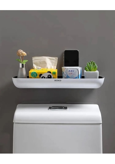 Ecoco Duvara Yapışkanlı Banyo Ve Mutfak Düzenleme Rafı Beyaz