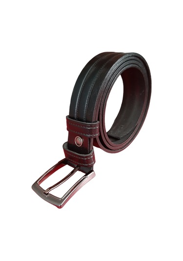 Erkek Kemer Desenli Siyah Hakiki Deri Vejetal Dana Derisi 3.5 CM Siyah