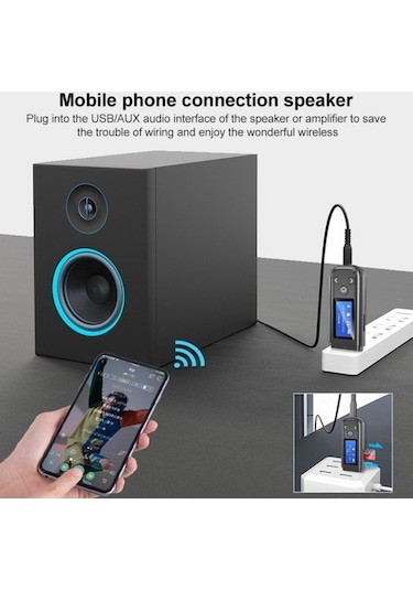 Didadodo K15-pro 2'si 1 Arada Usb Bluetooth 5.0 Ses Adaptörü, Lcd Ekranlı Verici Alıcı