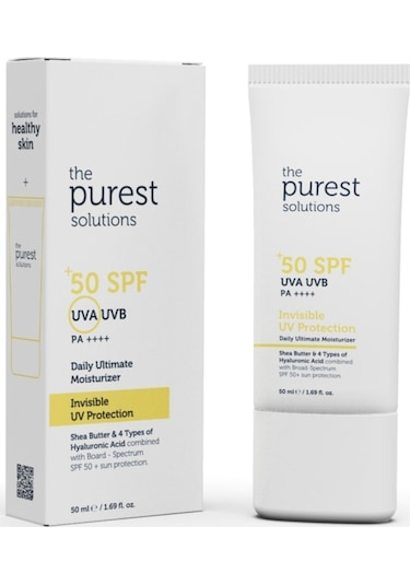 The Purest Solutions Spf50+ Invisible Uv Protection Daily Intensive Moisturizer 50 ML