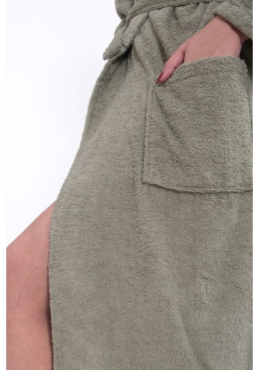 Güvenal Unisex Bornoz Bornoz Erkek Bornoz Kadın Bornoz 2 Yeşil