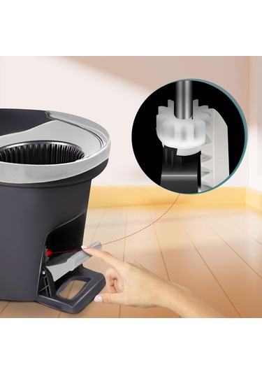 Konesam 4 Adet Tekerlekli Mop Pedal Değişim Parçaları - Tek Yönlü Vileda Ve O-cedar Uyumlu Beyaz Tamir Aksesuarı