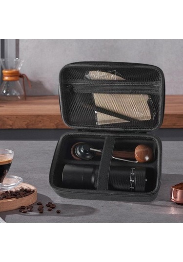 Trendooze Manuel Kahve Öğütücü Çanta Ev Kampı İçin Siyah Siyah